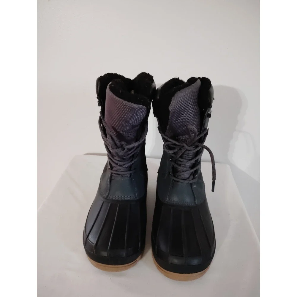 Swiss Tech Snow Winter Duck Boots Thinsulate Fleece Black Gray Memory Foam Boy 5